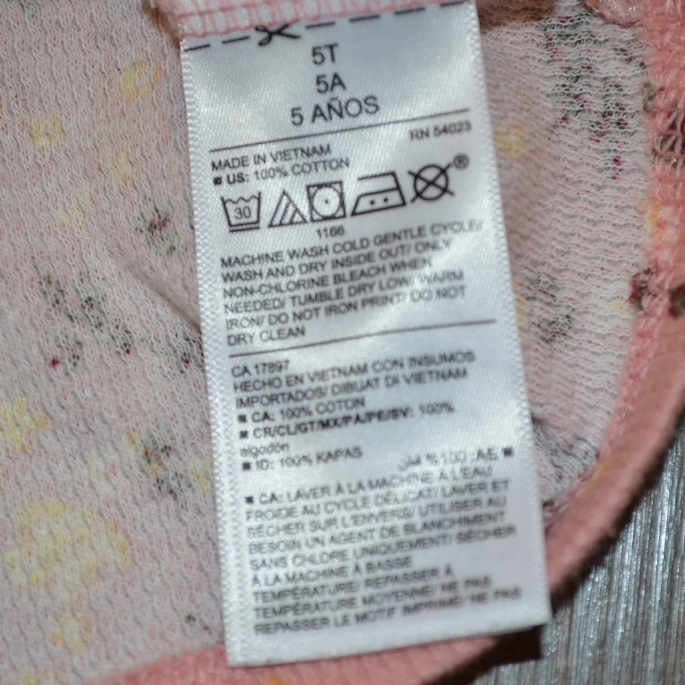 Old Navy - Pink Thermal with Flowers